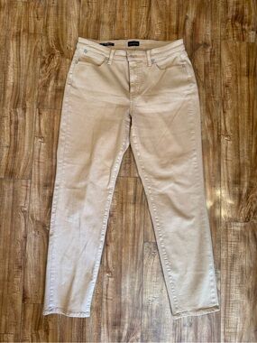 Talbots Women’s Tan Brown Slim Ankle Curvy Jeans Pants Size 8